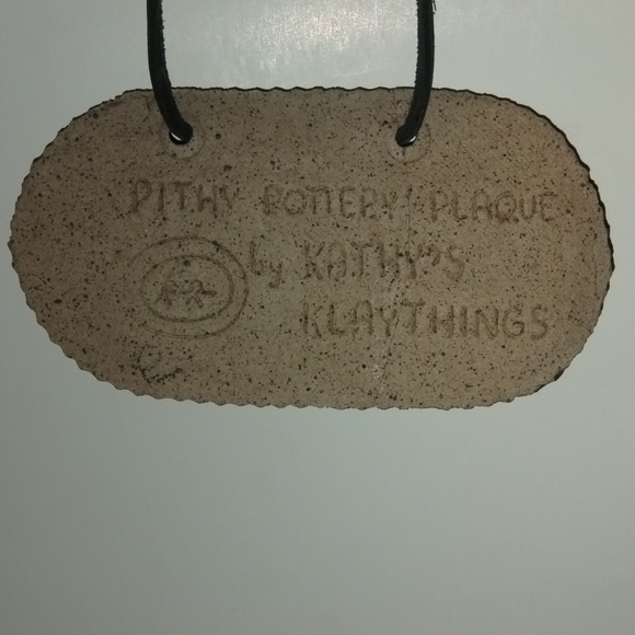 Epiphany Pithy Pottery Plaque - Picture 2 of 5